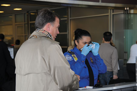 security-tsa-1 The TSA is pursuing a number of initiatives to integrate security into the check-in process, including Secure Flight, 2D barcoded boarding passes, VIPR Operations and random and unpredictable screening procedures.