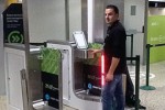 The access control security checkpoint eGates in Terminal 1 at Lisbon Airport.