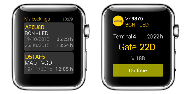 Vueling smartwatch app