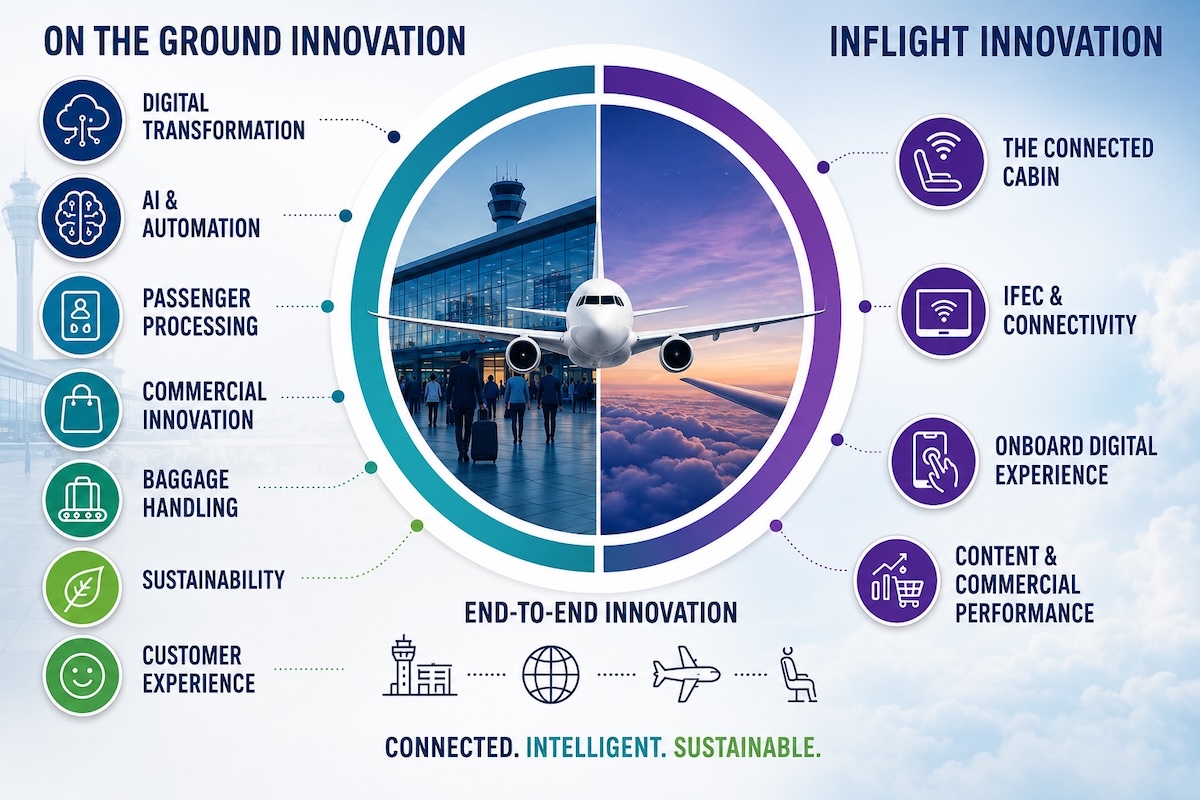 End-to-end customer experience and passenger journey flow diagram