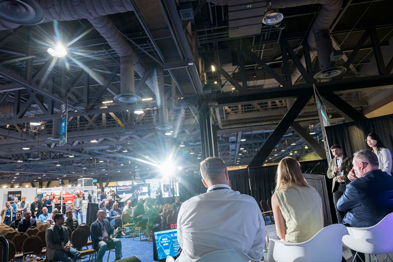 FTE Global industry leaders watching live pitch session