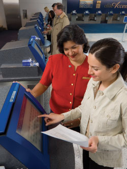 Kiosks still have an edge by enabling agents to provide a personal service while checking-in.