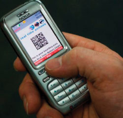 BMI passengers are able to check-in using their mobiles across some domestic routes, rather than at  the kiosk.