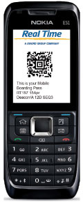 Real Time Boarding Pass UK airline bmi is piloting Real Time’s FirstPass, which delivers boarding pass information directly to passengers on their mobile phone, PDA or Blackberry.