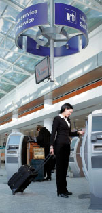 60% of Air Canada passengers currently check-in using a CUSS kiosk, which also offers self-tagging of bags in all sectors of the airport. In 2007, 25% of all passengers at Montréal-Trudeau obtained their boarding pass from a CUSS kiosk, representing 1.5 million travellers. About 30% of these passengers also used self-tagging in their self-service process.