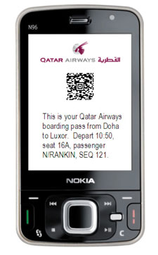 Mobile check-in boarding pass Ronnie Forbes, founder and chief technical officer, Mobiqa: “We have also been expanding our airline product suites. We have a vision of the completely mobilized passenger – for the complete journey from reservation to check-in, flight alerts and revenue-generating ideas.”