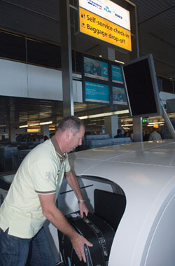 As part of the emphasis on self-service innovation, KLM and Schiphol have already run a pilot on passenger self bag tagging.