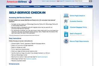 American Airlines extends self-service check-in capabilities