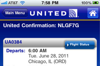 United Airlines unveils app for iPhone, iPad, iPod Touch