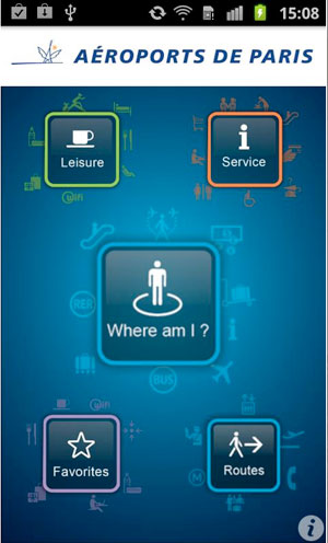 The ‘My Way Aéroports de Paris’ Android app currently covers terminals 2E and 2F, as well as the TGV railway station and the Premium sector of the 2E and 2F car parks.