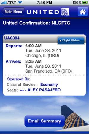 United Airlines unveils app for iPhone, iPad, iPod Touch - Future