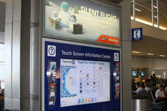 US airport adopts touch-screen wayfinding