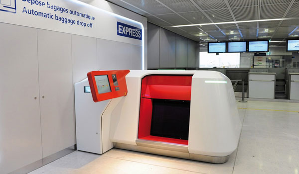 Paris-Orly Airport automated bag drop system Paris-Orly Airport automated bag drop system