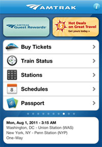 Amtrak iPhone app