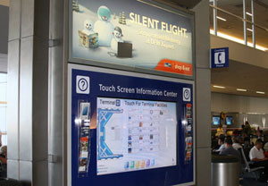 Touch-screen maps at Dallas/Fort Worth Airport