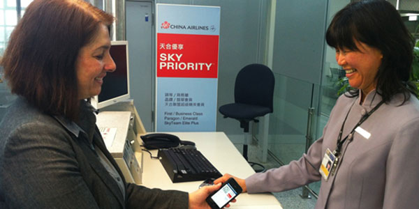 Passengers flying from Osaka Kansai, Hong Kong and Frankfurt airports with China Airlines can now make use of mobile boarding passes. Passengers flying from Osaka Kansai, Hong Kong and Frankfurt airports with China Airlines can now make use of mobile boarding passes.