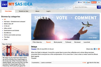 SAS asks for customers’ ideas on improving passenger experience
