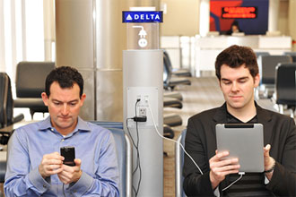 Delta extends recharging stations to 13 new airports