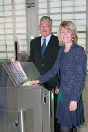 Glasgow Airport MD Amanda McMillan said the new boarding pass scanners “will significantly reduce the amount of time passengers spend in the security hall, particularly during peak times”. Glasgow Airport MD Amanda McMillan said the new boarding pass scanners “will significantly reduce the amount of time passengers spend in the security hall, particularly during peak times”.