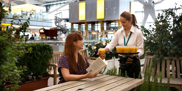 Visitors to the pop-up park can enjoy a specially developed menu and views across the Heathrow Airport airfield.