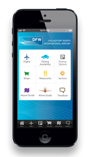 Dallas/Fort Worth International Airport has launched its official mobile app for smartphones. Dallas/Fort Worth International Airport has launched its official mobile app for smartphones.