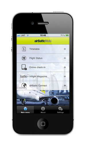 Improved functionality at airBaltic.com and airBaltic.mobi means flyers can self check-in until an hour before their flight. Improved functionality at airBaltic.com and airBaltic.mobi means flyers can self check-in until an hour before their flight.