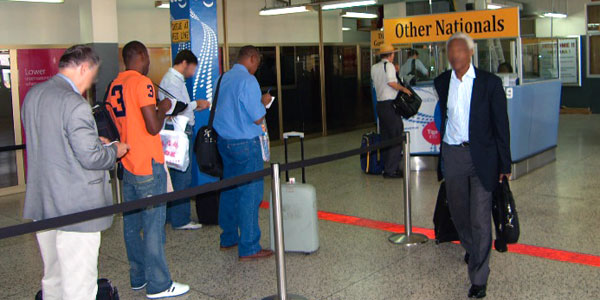 Border control at Kotoka International Airport