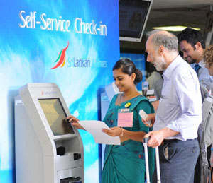 SriLankan Airlines self-service check-in kiosks