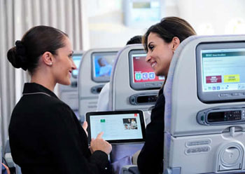 Emirates connected cabin crew tablet