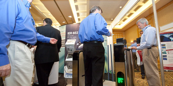 Automated boarding gate being showed-cased at FTE 2011 Automated boarding gate being showed-cased at FTE 2011