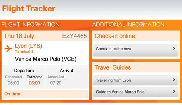 easJet's new Flight Tracker tool