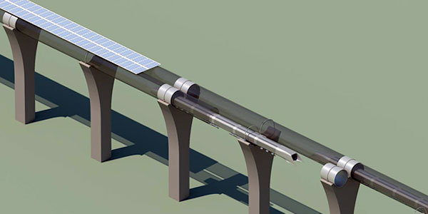 The Hyperloop ‘tubes’ that carry the passenger pods