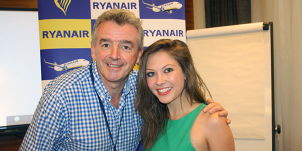 Michael O’Leary meets with FTE’s Amy Hanna in London.