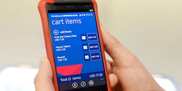 Passengers can now pay for their purchase via the handheld device. Passengers can now pay for their purchase via the handheld device.