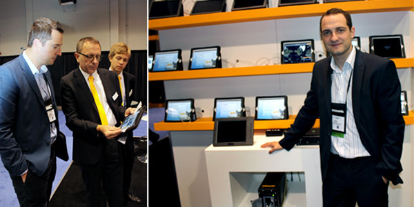 Lufthansa Systems’ Kieron O’Reilly, Product Consultant, showed FTE the company’s innovative BoardConnect solution Lufthansa Systems’ Kieron O’Reilly, Product Consultant, showed FTE the company’s innovative BoardConnect solution