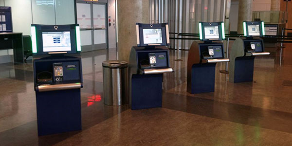 The Automated Passport Control kiosks at Montréal-Trudeau Airport