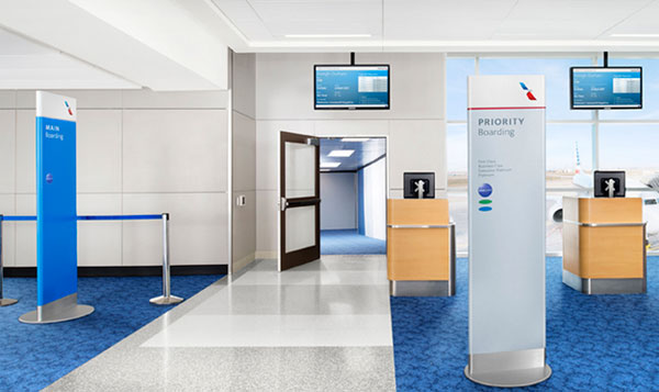 American Airlines Self-boarding gates