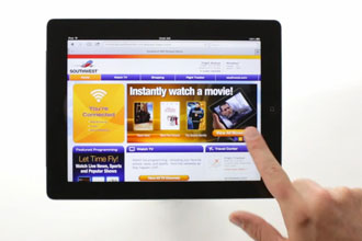 Southwest introduces iPad library service for live TV