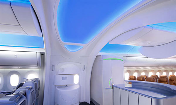 Boeing 787 Dreamliner interior 