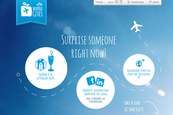 KLM offers in-flight gifting with Wannagives service