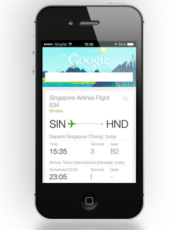 Singapore Airlines offers travel updates via Google Now