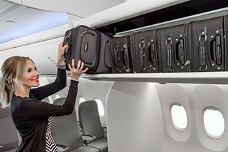 Space Bins to increase storage space and speed up boarding for Alaska Airlines passengers