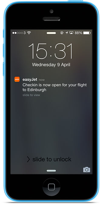 easyjet ibeacon phone