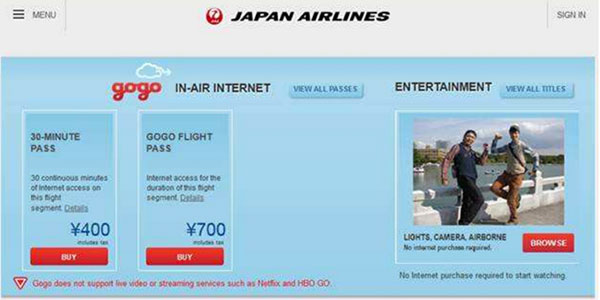 JAL adds Wi-Fi and wireless IFE on domestic services