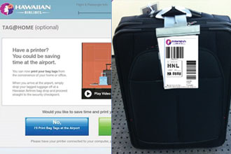Hawaiian Airlines starts trial of home printed bag tags