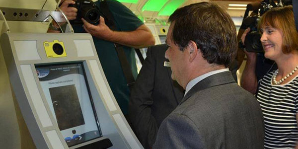 utomated Passport Control kiosks at Tampa International Airport