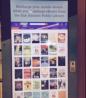 Passengers can browse and download digital books to their personal device 