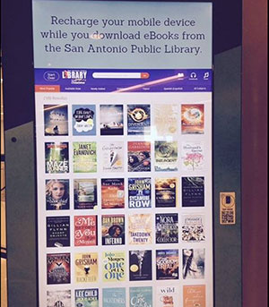 Passengers can browse and download digital books to their personal device