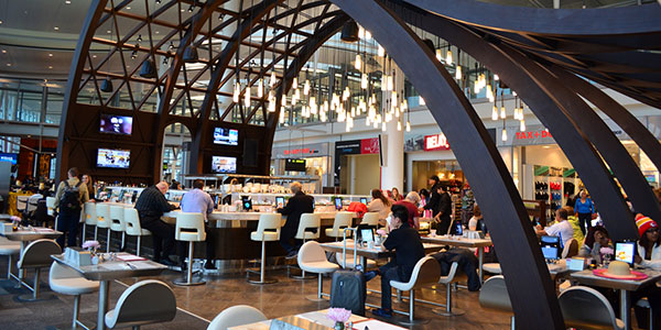 Toronto Pearson Airport - iPads in waiting area