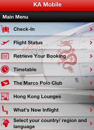 Dragonair mobile check-in